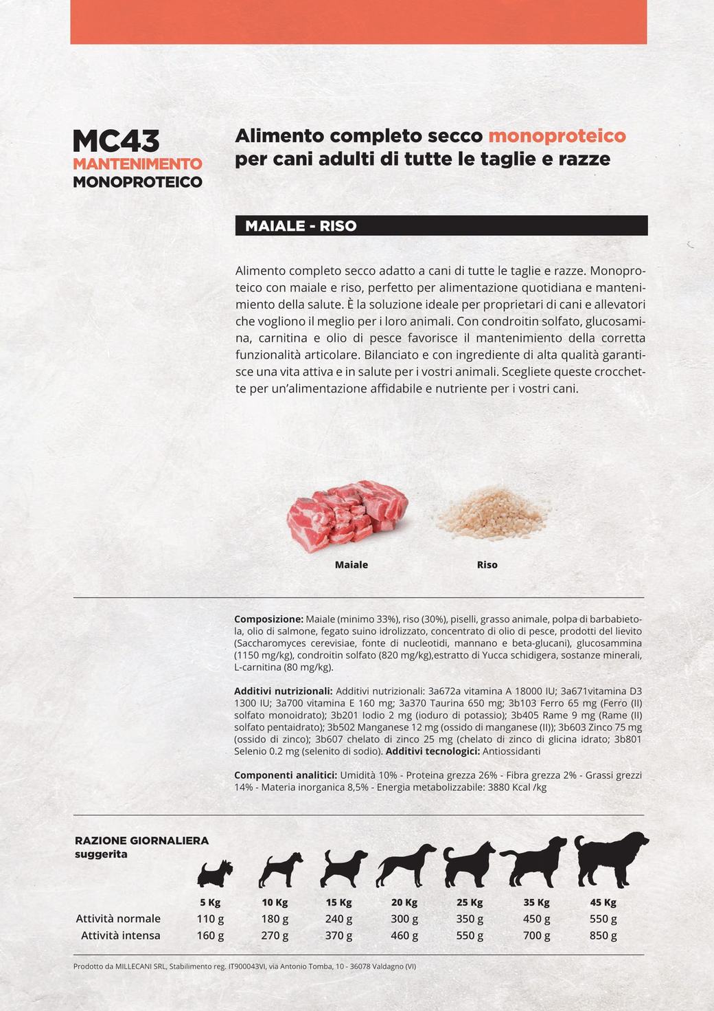 MC43 Mantenimento Monoproteico - Scheda 2