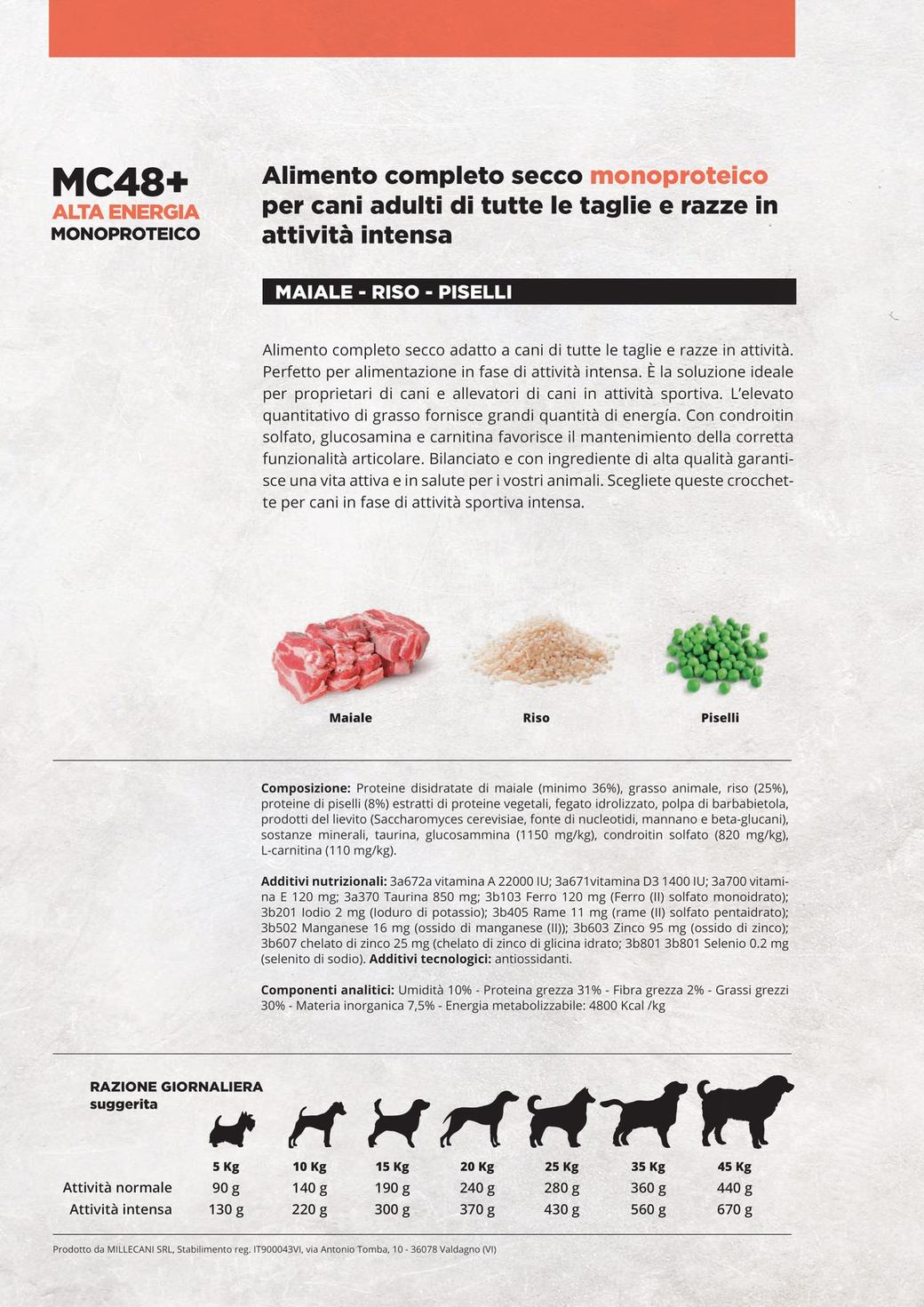 MC48+ Alta Energia Monoproteico - Scheda 2