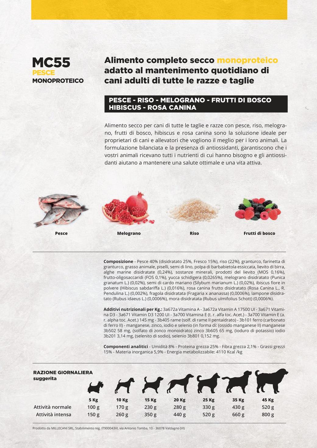 MC55 Pesce Monoproteico - Scheda 2
