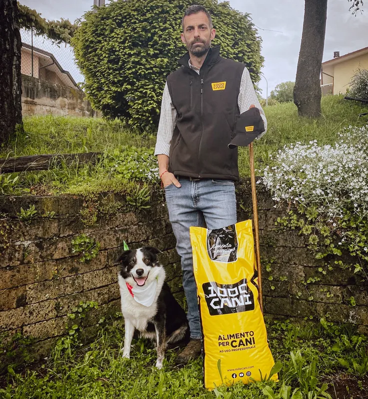 Michele con il suo cane – Michele e Taz in nazionale