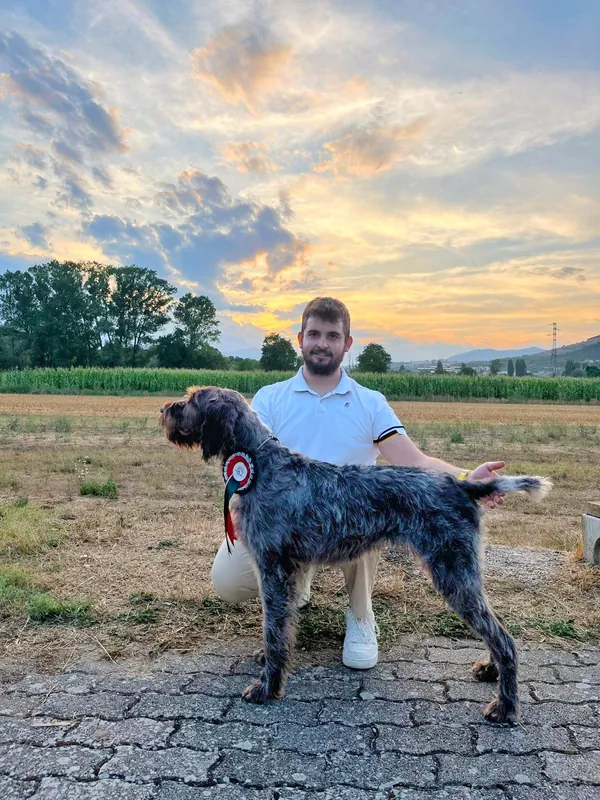 Federico con il suo cane – Federico e la sua campionessa Alba